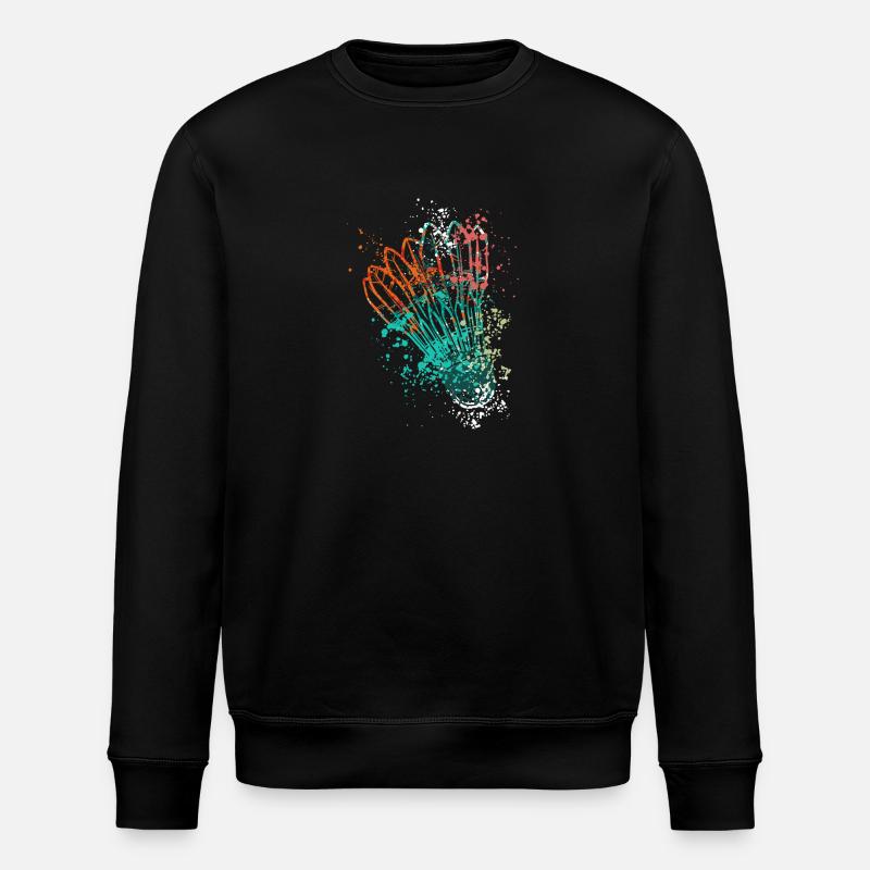 Splash Badminton shuttlecock - Stanley/Stella Unisex Bio-Sweatshirt ROLLER - Schwarz