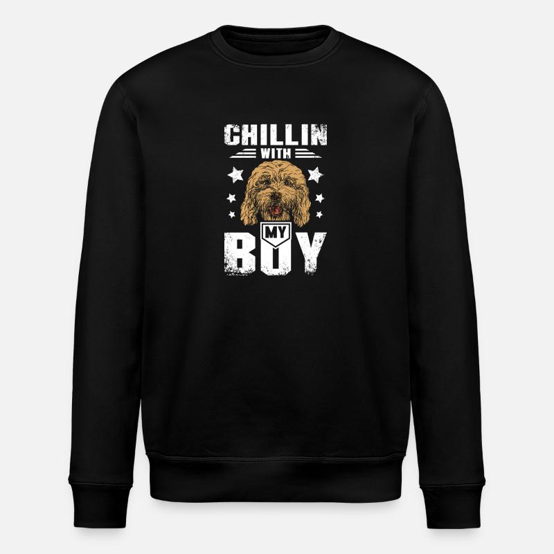chillin avec mon garçon cockapoo - Sweat bio ROLLER Stanley/Stella Unisexe - noir