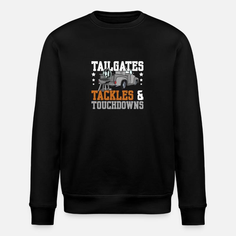 Tailgates tackles and touchdowns - Stanley/Stella Unisex Bio-Sweatshirt ROLLER - Schwarz