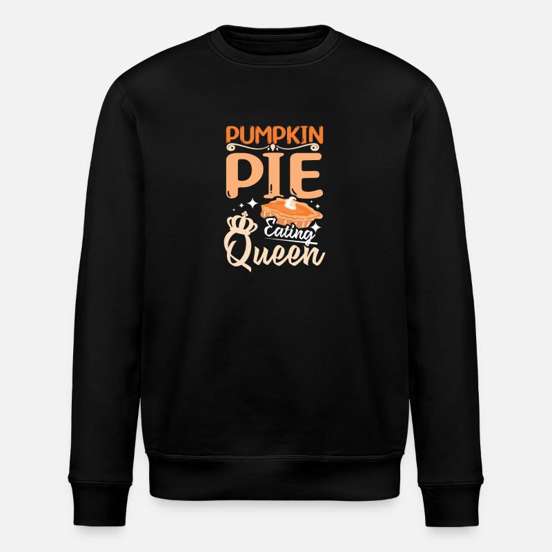 Pumpkin pie eating queen - Stanley/Stella ROLLER Unisex Organic Sweatshirt - black