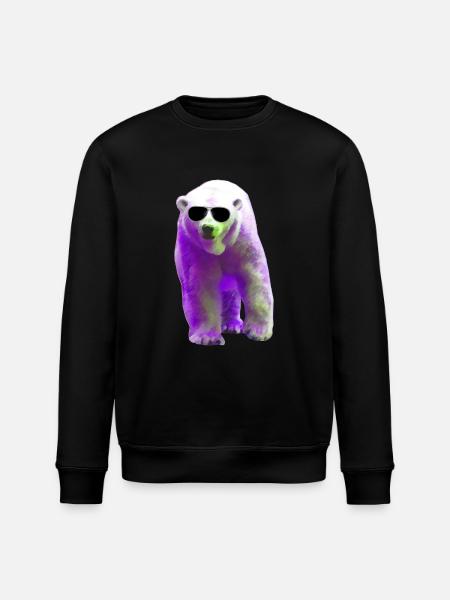 Polar Bear - Eisbär - Stanley/Stella Unisex Bio-Sweatshirt ROLLER - Schwarz