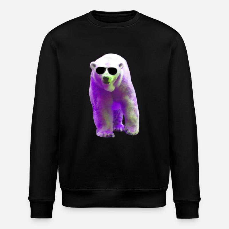 Polar Bear - Eisbär - Stanley/Stella Unisex Bio-Sweatshirt ROLLER - Schwarz