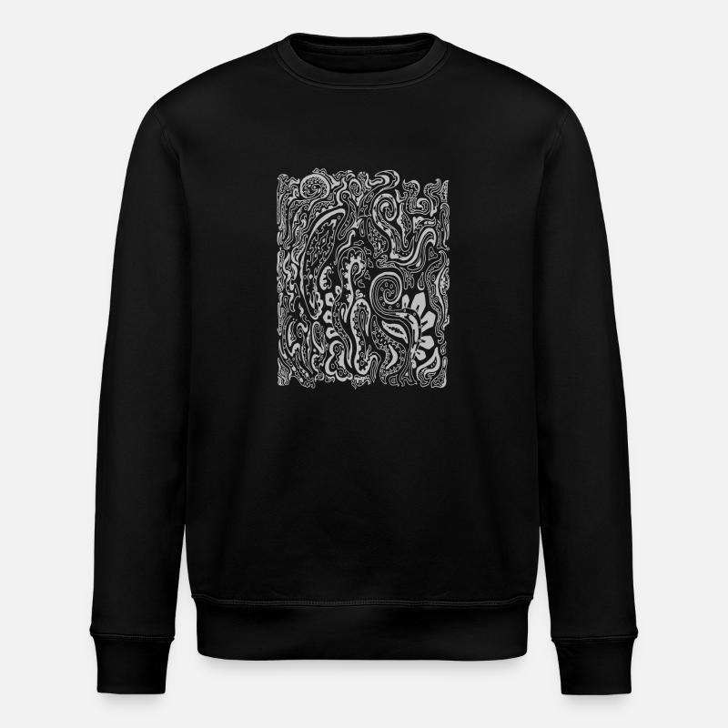 Pattern Psychedelic Art - Stanley/Stella ROLLER Unisex Organic Sweatshirt - black
