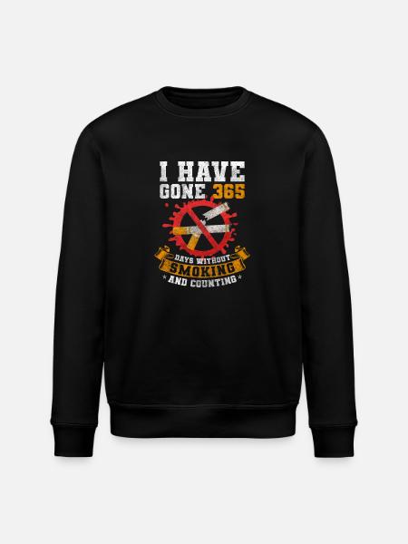 Non-smoking cigarette butt glow stick - Stanley/Stella ROLLER Unisex Organic Sweatshirt - black