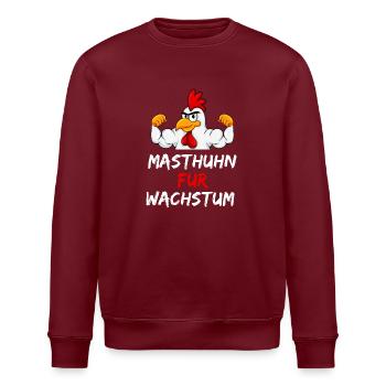 masthuhn für wachstum - Stanley/Stella Unisex Bio-Sweatshirt ROLLER - Burgunderrot - Vorne - Nik (191cm)