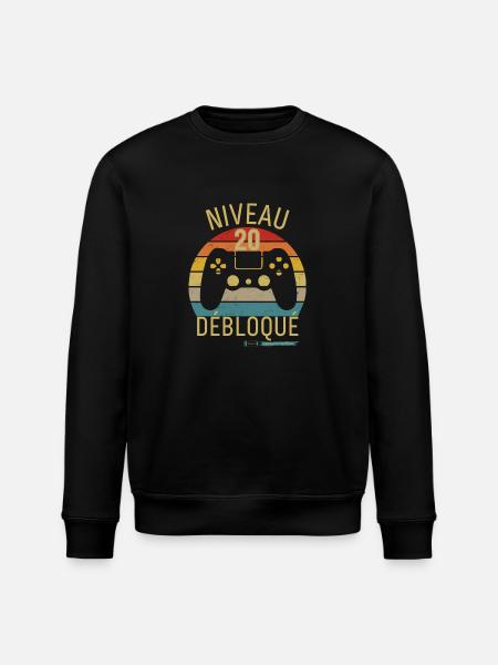 Niveau 20 Débloqué - Sweat bio ROLLER Stanley/Stella Unisexe - noir
