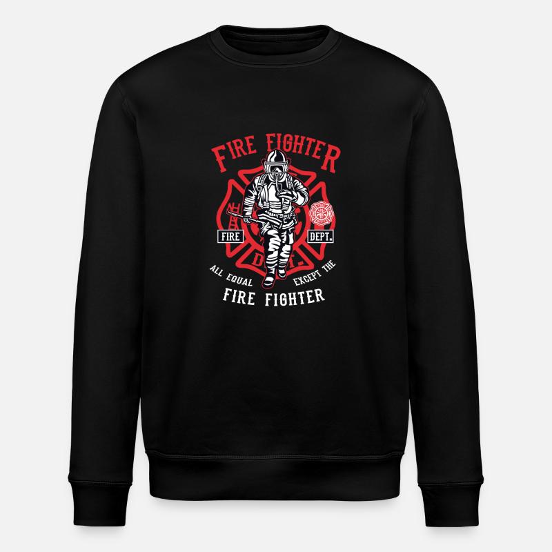 Firefighter - Stanley/Stella ROLLER Unisex Organic Sweatshirt - black