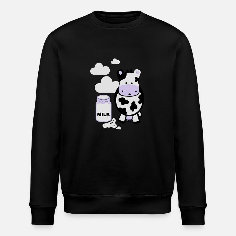 kuh milk - Stanley/Stella ROLLER Unisex Organic Sweatshirt - black