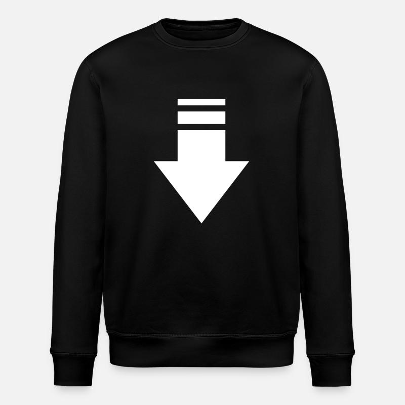 white arrow - Stanley/Stella ROLLER Unisex Organic Sweatshirt - black