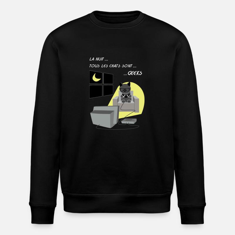 chats geeks - Sweat bio ROLLER Stanley/Stella Unisexe - noir