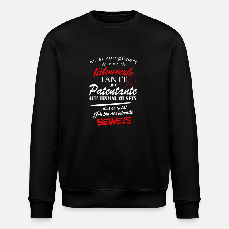 tätowierte Tante Beweis - Stanley/Stella Unisex Bio-Sweatshirt ROLLER - Schwarz