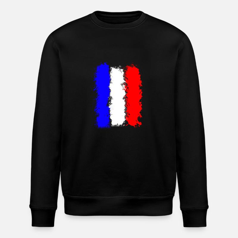 Französisch Flagge - Stanley/Stella Unisex Bio-Sweatshirt ROLLER - Schwarz