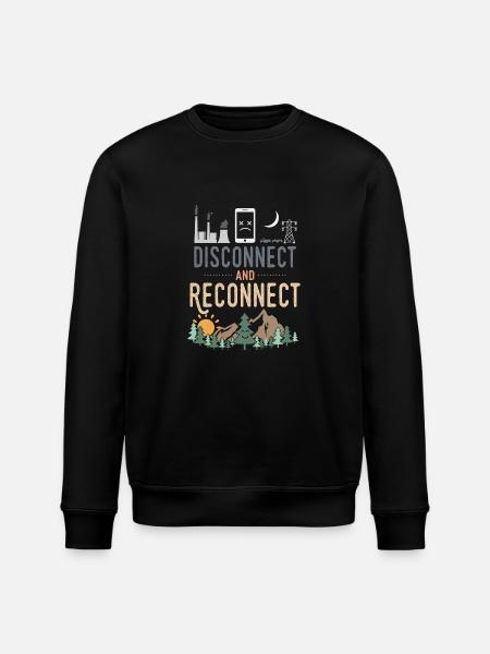 Disconnect And Reconnect - Stanley/Stella ROLLER Unisex Organic Sweatshirt - black