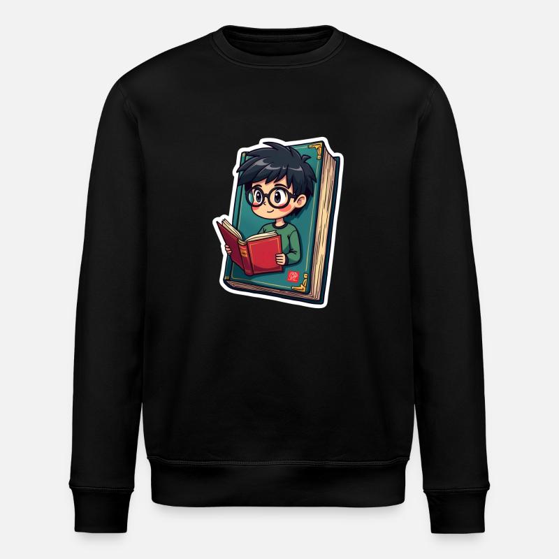 BOOK NERD - Stanley/Stella ROLLER Unisex Organic Sweatshirt - black