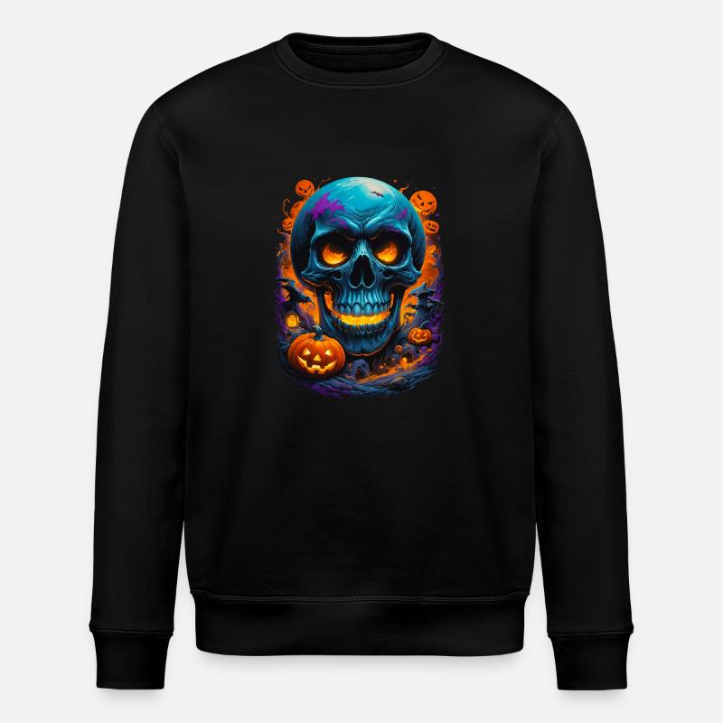 Crâne d’Halloween - Sweat bio ROLLER Stanley/Stella Unisexe - noir