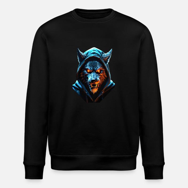 Hooded Werwolf - Stanley/Stella Unisex Bio-Sweatshirt ROLLER - Schwarz