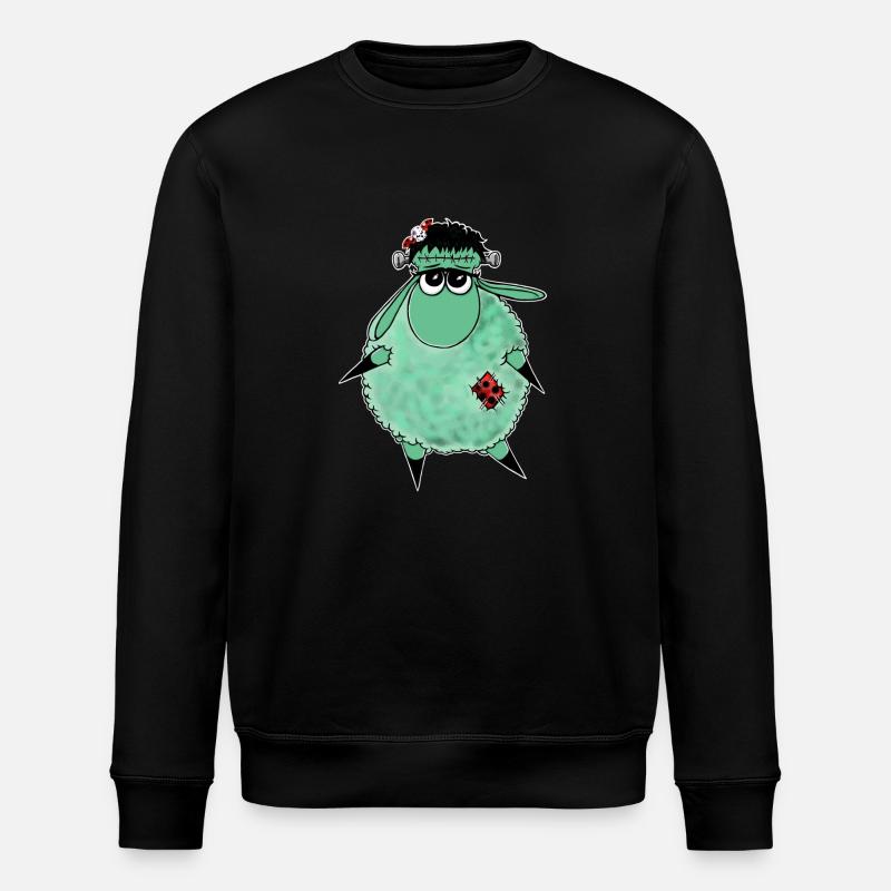 Wolly Sheepling Halloween Monster - Stanley/Stella ROLLER Unisex Organic Sweatshirt - black