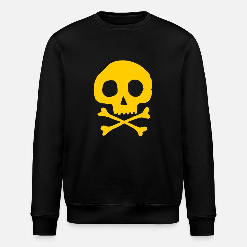 Crâne et os - Sweat bio ROLLER Stanley/Stella Unisexe - noir