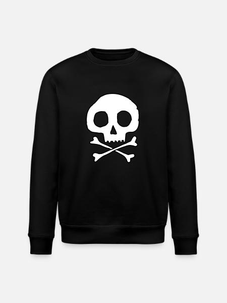 Skull and bones - Stanley/Stella ROLLER Unisex Organic Sweatshirt - black