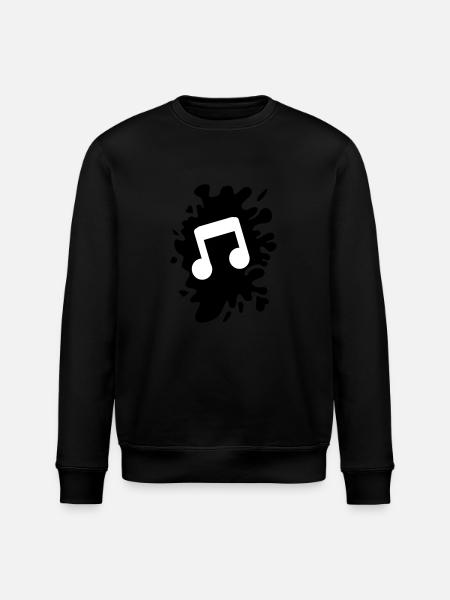 klecks musik note - Stanley/Stella Unisex Bio-Sweatshirt ROLLER - Schwarz