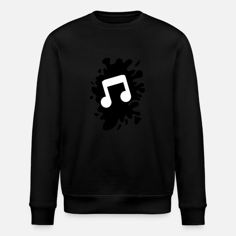 klecks musik note - Stanley/Stella Unisex Bio-Sweatshirt ROLLER - Schwarz