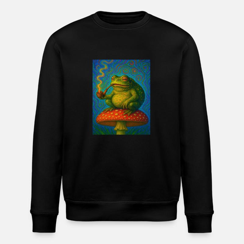 Rauchende Kröte - Stanley/Stella Unisex Bio-Sweatshirt ROLLER - Schwarz