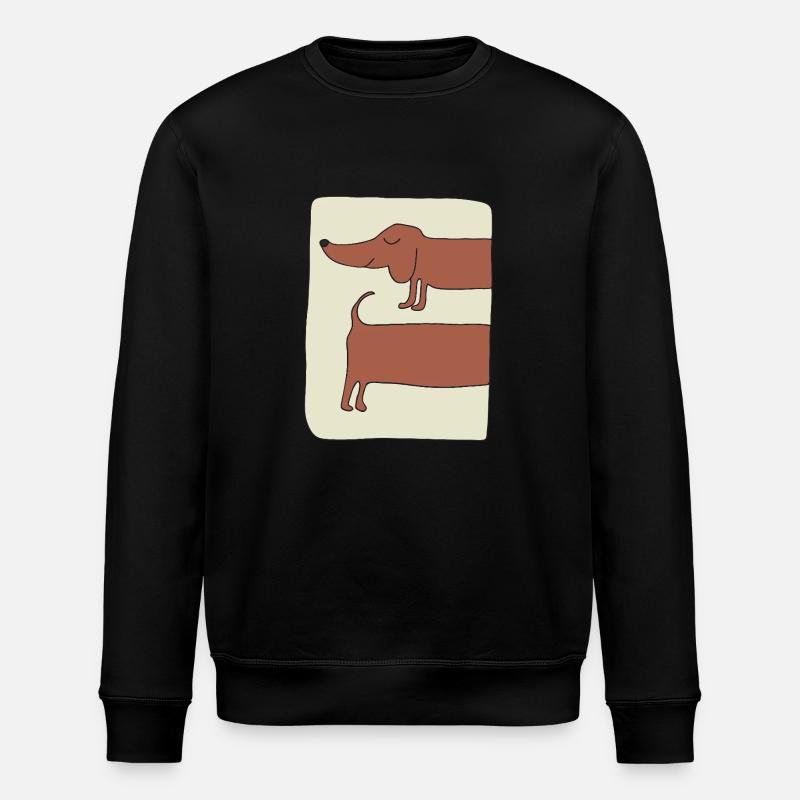 dackel lustig - Stanley/Stella Unisex Bio-Sweatshirt ROLLER - Schwarz