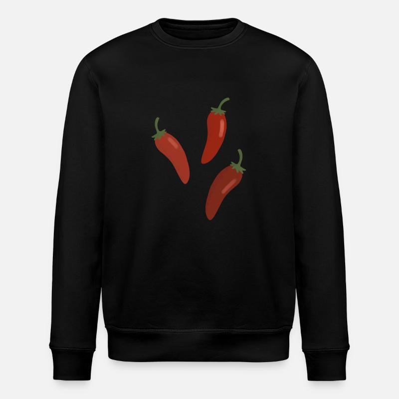 Chilischoten - Stanley/Stella Unisex Bio-Sweatshirt ROLLER - Schwarz