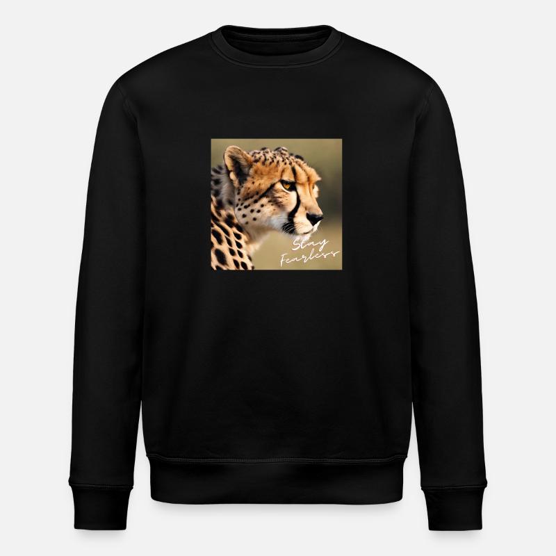 Restez intrépide - Cheetah Design - Sweat bio ROLLER Stanley/Stella Unisexe - noir