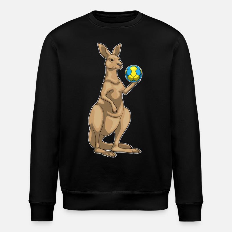 Kangaroo Handball Player Handball - Stanley/Stella ROLLER Unisex Organic Sweatshirt - black