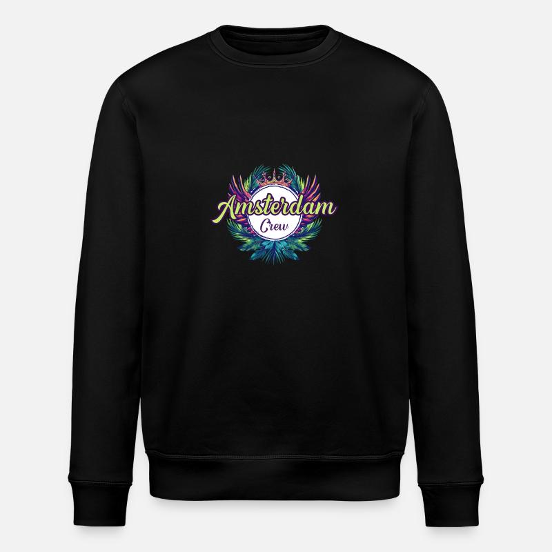 Vacances Amsterdam Crew - Sweat bio ROLLER Stanley/Stella Unisexe - noir