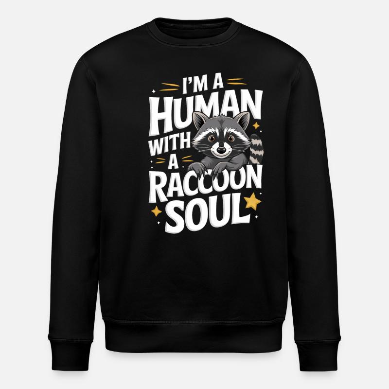 Raton laveur - Sweat bio ROLLER Stanley/Stella Unisexe - noir