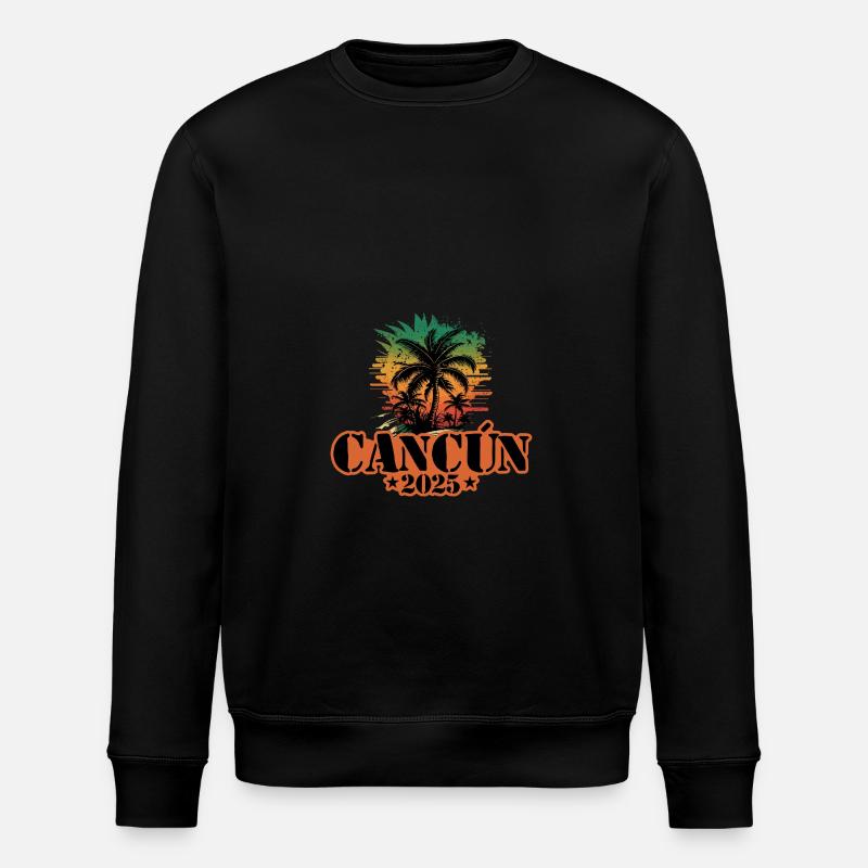 Cancun 2025 Palmen - Stanley/Stella Unisex Bio-Sweatshirt ROLLER - Schwarz