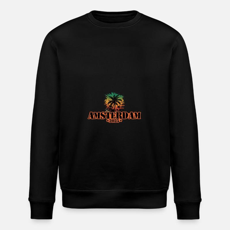 Amsterdam 2025 Palmiers - Sweat bio ROLLER Stanley/Stella Unisexe - noir