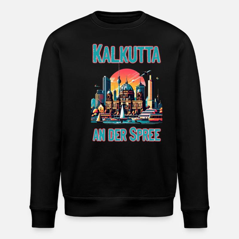 Kalkutta an der Spree - Stanley/Stella Unisex Bio-Sweatshirt ROLLER - Schwarz