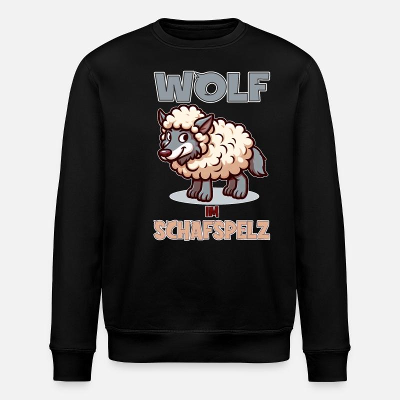 Wolf im Schafspelz - Stanley/Stella Unisex Bio-Sweatshirt ROLLER - Schwarz