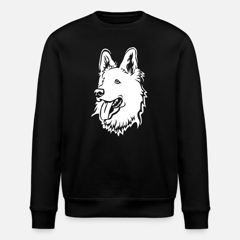 Swiss Shepherd Head "Black Edition" - Stanley/Stella ROLLER Unisex Organic Sweatshirt - black