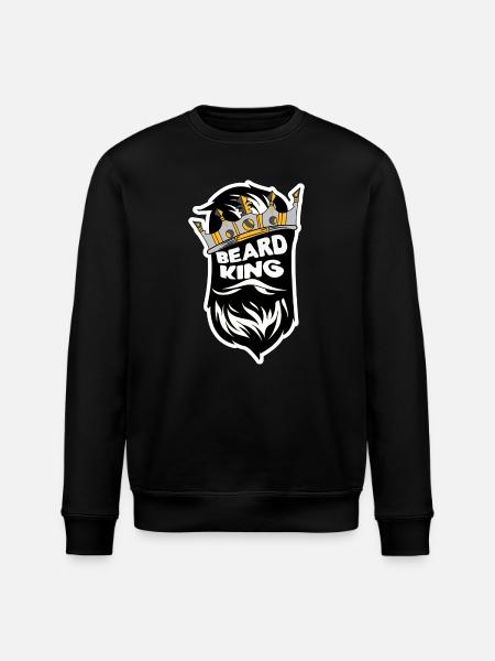 Bart Männlichkeit Statement Bartfrisur Bartträger - Stanley/Stella Unisex Bio-Sweatshirt ROLLER - Schwarz