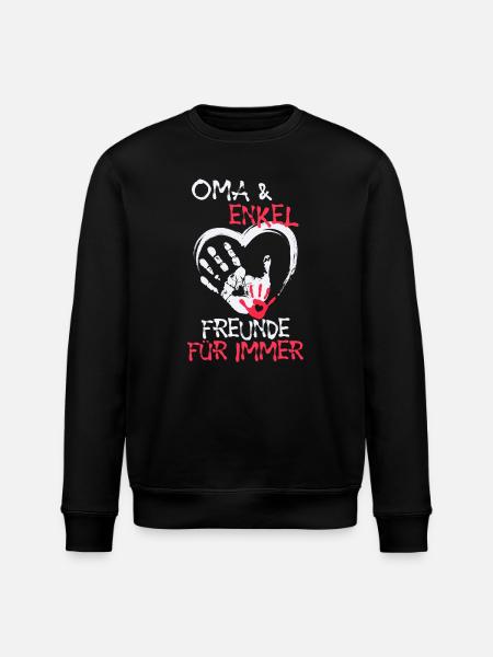 Lieblingsoma Oma Großmutter Statement Ruhestan - Stanley/Stella Unisex Bio-Sweatshirt ROLLER - Schwarz