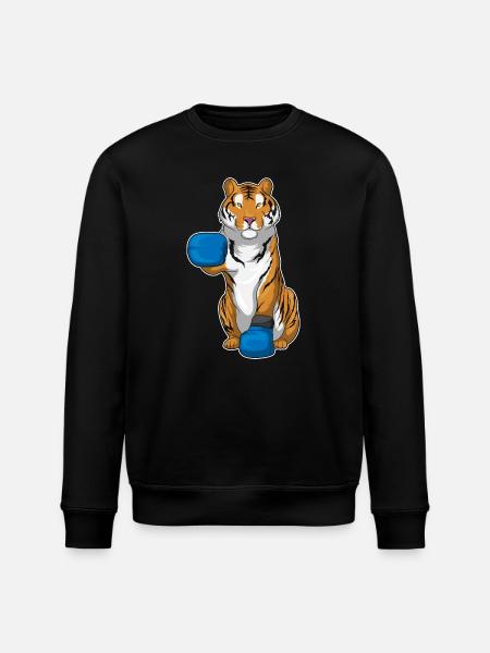 Tiger Boxer Boxing Gloves Boxing - Stanley/Stella ROLLER Unisex Organic Sweatshirt - black