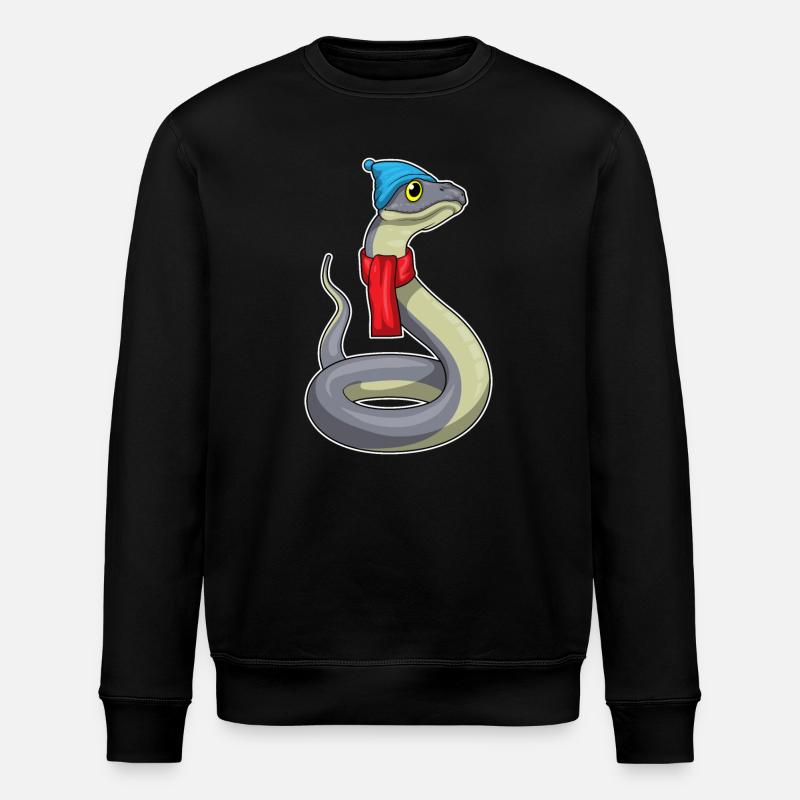 Schlange Schal Mütze - Stanley/Stella Unisex Bio-Sweatshirt ROLLER - Schwarz