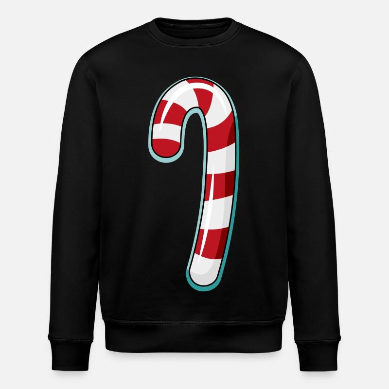 Zuckerstange gestreiftes Design - Stanley/Stella Unisex Bio-Sweatshirt ROLLER - Schwarz