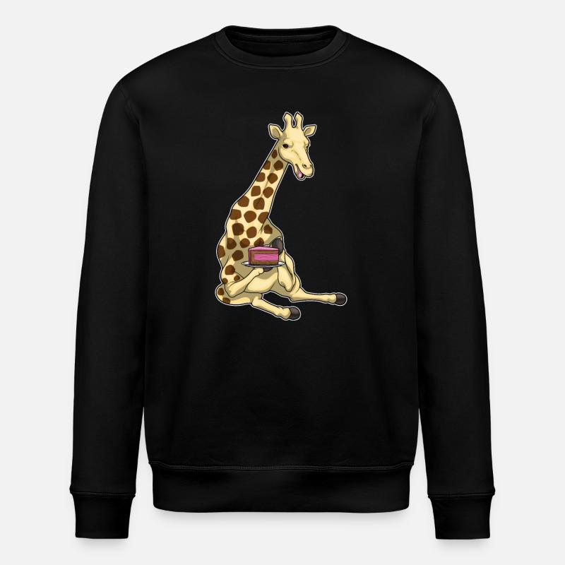 Giraffe Cake - Stanley/Stella ROLLER Unisex Organic Sweatshirt - black