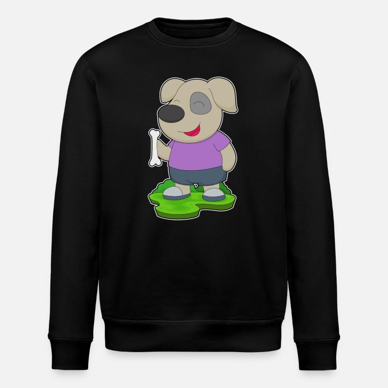Hund Knochen - Stanley/Stella Unisex Bio-Sweatshirt ROLLER - Schwarz