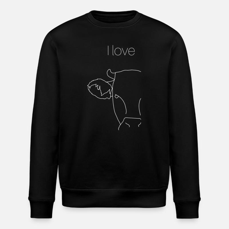 Kühe, ich liebe die - Stanley/Stella Unisex Bio-Sweatshirt ROLLER - Schwarz