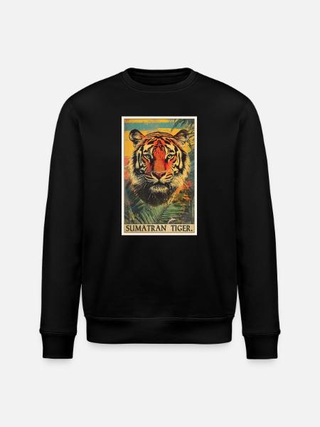 Sumatra-Tiger - Stanley/Stella Unisex Bio-Sweatshirt ROLLER - Schwarz