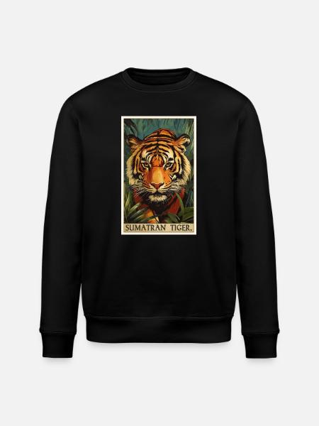 Tigre de Sumatra - Sweat bio ROLLER Stanley/Stella Unisexe - noir