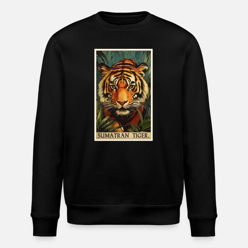 Sumatran tiger - Stanley/Stella ROLLER Unisex Organic Sweatshirt - black