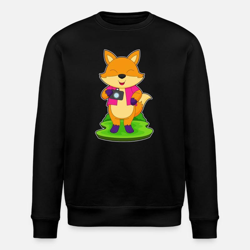 Fuchs Fotograf Kamera - Stanley/Stella Unisex Bio-Sweatshirt ROLLER - Schwarz