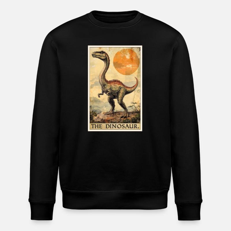 Dino Saurier Dinosaurier - Stanley/Stella Unisex Bio-Sweatshirt ROLLER - Schwarz